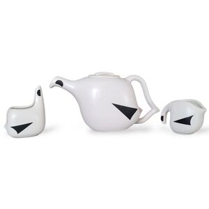 Doug Funk Beauceware Ptarmigan Tea Set Teapot Creamer Sugar Vintage